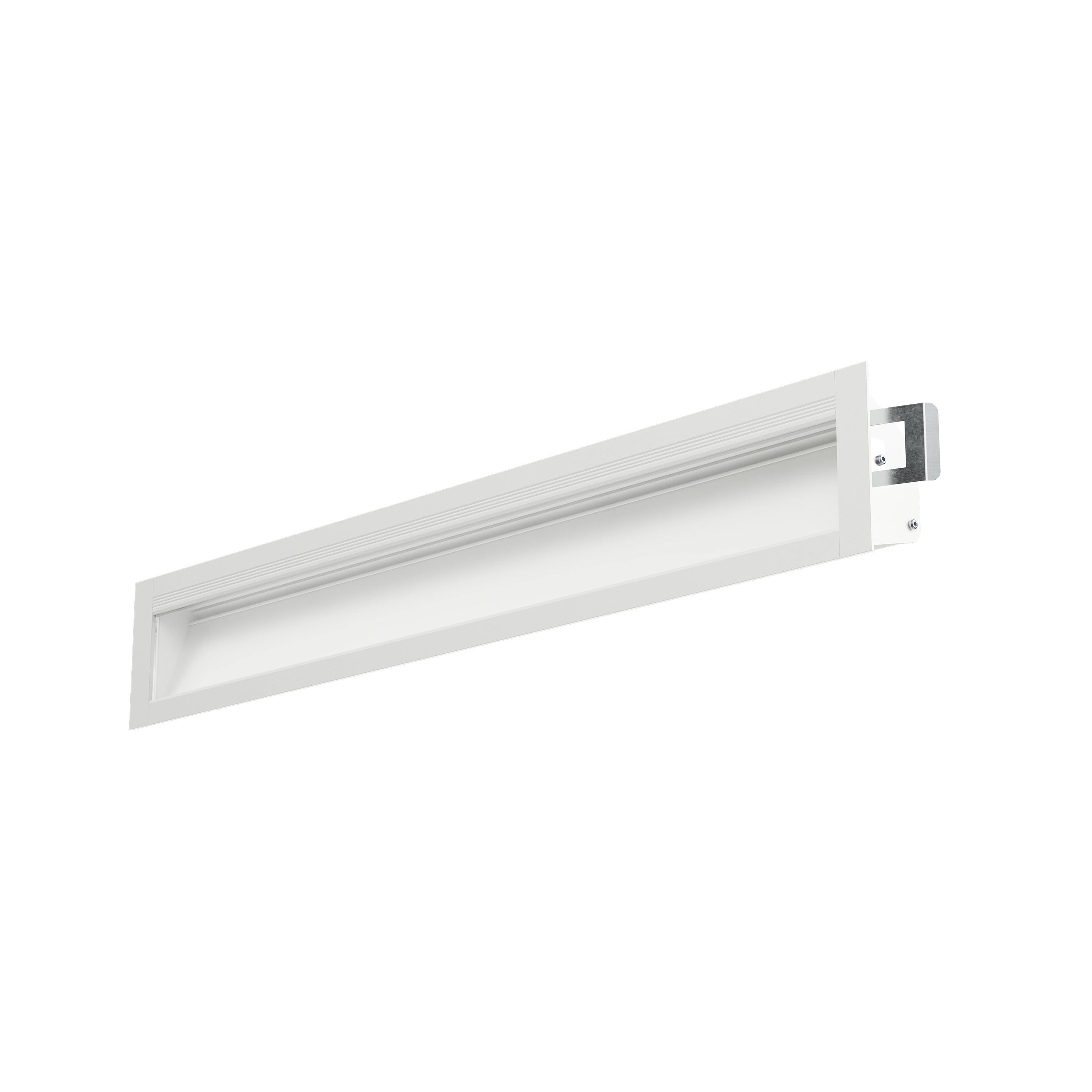 Aluflex 600 recessed transparent acrylic white